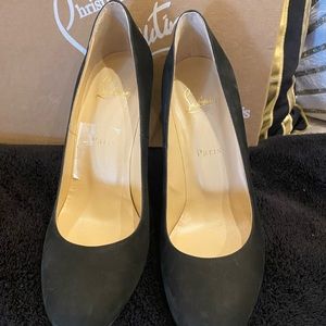 New black suede Pigalle Kangaroo Christian Louboutin heels